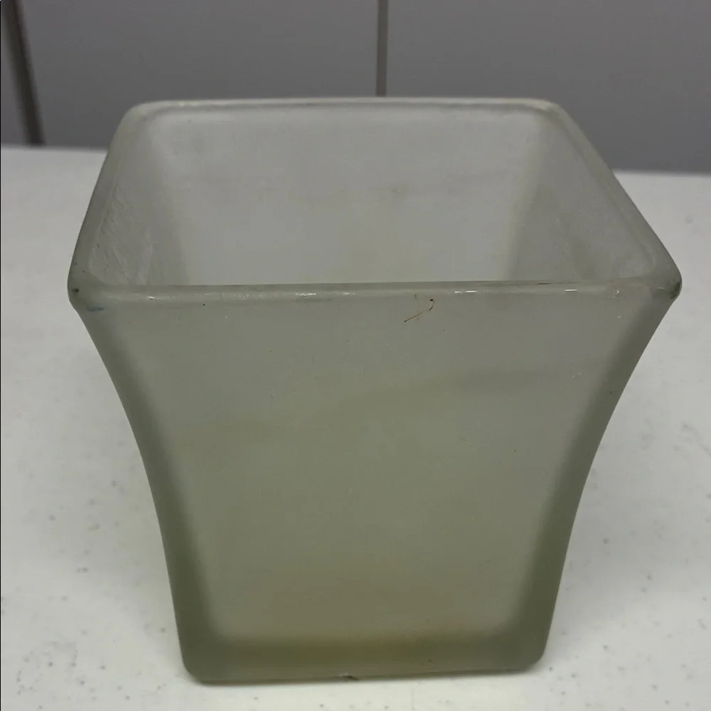 Frosted Glass Square Vase